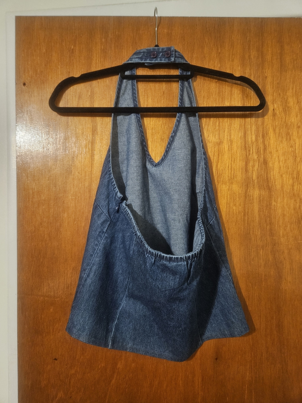 LOFT Dark Blue Denim Halter Tank Top - Picture 2 of 2